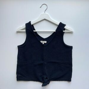 Black Madewell front tie tank top size small